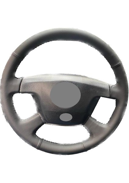 Mitsubishi Lancer (2008-2010) 4 Kol Direksiyon Tam Uyumlu Spor Siyah Deri Direksiyon Kılıfı