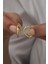 925 Ayar Gümüş Gold Taşsız Sade Kalp Küpe 1