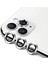 Iphone 12 Pro Max Uyumlu Alüminyum Alaşım 3D Kamera Lens Koruyucu Gümüş [3'lü Set] 3