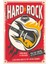 Hard Rock Retro Vintage Ahşap Poster 1