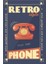 Retro Telefon Retro Ahşap Poster 1