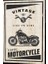 Vintage Live To Ride Klasik Motor Ahşap Desenli Retro Vintage Ahşap Poster 1
