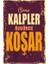 Genç Kalpler Özgürce Koşar Duvar Yazıları Retro Ahşap Poster 2