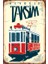 Istanbul Taksim Beyoğlu Tramvay Retrı Ahşap Poster 20X30 cm 2