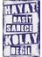 Hayat Basit Sadece Kolay Değil Retro Vintage Ahşap Poster 1