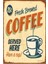 Fincanda Kahve Retro Vintage Ahşap Poster 1