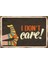 I Dont Care Umrumda Değil Retro Vintage Ahşap Poster 1