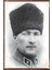 Kalpaklı Mustafa Kemal Atatürk Retro Vintage Ahşap Poster 1