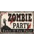 Zombi Partisi Retro Vintage Ahşap Poster 1