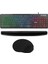 KB-120 Sleek Siyah USB Aydınlatmalı Q Gaming Oyuncu Klavyesi + Klavye Pad + Mouse Pad Set 1