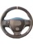 Toyota Corolla-Auris-Rav4 2015 Uyumlu Noktalı Süet Nubuk Bej Şeritli Dikişli Direksiyon Kılıfı 1