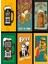 Vintage Bira 6lı Mini Retro Ahşap Poster Seti Uv Baskılı 1