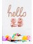 28 Yaş Doğum Günü Balonları - Hello 28 El Yazısı Rose Gold Renk Folyo Balon 1