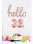 32 Yaş Doğum Günü Balonları - Hello 32 El Yazısı Rose Gold Renk Folyo Balon 1