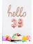 38 Yaş Doğum Günü Balonları - Hello 38 El Yazısı Rose Gold Renk Folyo Balon 1