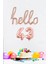 43 Yaş Doğum Günü Balonları - Hello 43 El Yazısı Rose Gold Renk Folyo Balon 1