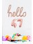 47 Yaş Doğum Günü Balonları - Hello 47 El Yazısı Rose Gold Renk Folyo Balon 1