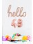 48 Yaş Doğum Günü Balonları - Hello 48 El Yazısı Rose Gold Renk Folyo Balon 1