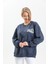 Sırt Baskı Detaylı Bisiklet Yaka Sweatshirt 2