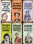 Gülten Akın, Virginia. Woolf, Oğuz Atay, Orhan Veli, Cemal Süreya 6lı Mini Ahşap Poster Seti 1