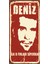 Deniz Gezmiş (10 cm x 20 Cm) Mini Retro Ahşap Poster 1