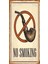 No Smoking Sigara Içilmez (10 cm x 20 Cm) Mini Retro Ahşap Poster 1