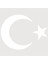 Türk Bayrağı, Ay Yıldız Araba Oto Sticker Beyaz 40X30 cm 1