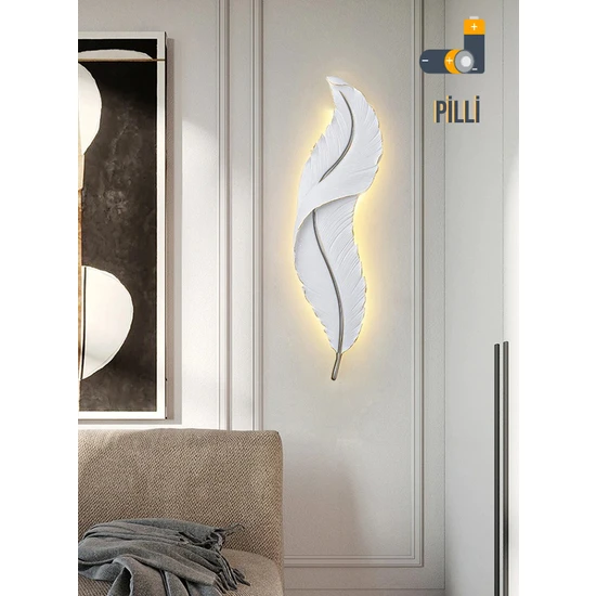 Day Home Pilli Dekoratif Tüy LED Aplik