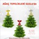 Süsle Bebek Parti Yılbaşı Ağacı Simli Eva Külah Tepelik, 14CM x 9cm - Kırmızı