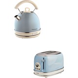 Ariete Vintage Kettle ve Iki Hazneli Ekmek Kızartma Makinesi Mavi