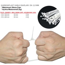 Karbonplast Kablo Zip Bağları En : 2,5 mm