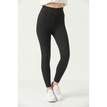 Ozy Fashion Kışlık Şardonlu Fitilli Kadın Yüksek Bel Dikişsiz Tayt