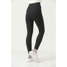 Ozy Fashion Kışlık Şardonlu Fitilli Kadın Yüksek Bel Dikişsiz Tayt