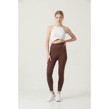 Ozy Fashion Kışlık Şardonlu Fitilli Kadın Yüksek Bel Dikişsiz Tayt