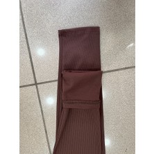 Ozy Fashion Kışlık Şardonlu Fitilli Kadın Yüksek Bel Dikişsiz Tayt