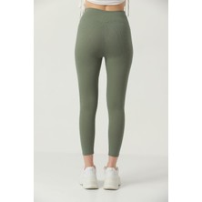 Ozy Fashion Kışlık Şardonlu Fitilli Kadın Yüksek Bel Dikişsiz Tayt