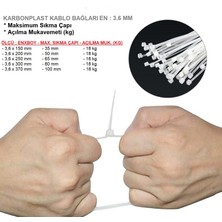 Karbonplast Kablo Zip Bağları En : 3,6 mm