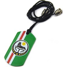 Anahtarlık Sepeti Çeçen Bayrak Baskılı Ipli Asker Künyesi (Dik)