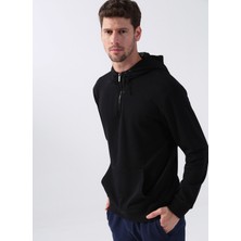 Fabrika Sports Kapüşon Yaka Düz Siyah Erkek Sweatshirt Tomrıs