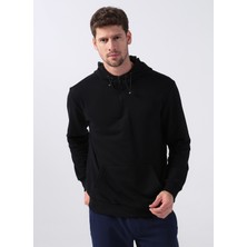 Fabrika Sports Kapüşon Yaka Düz Siyah Erkek Sweatshirt Tomrıs