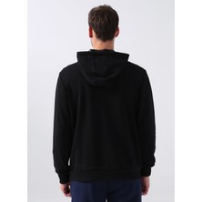 Fabrika Sports Kapüşon Yaka Düz Siyah Erkek Sweatshirt Tomrıs