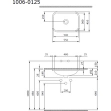 Bocchi Scala Tezgahaltı Lavabo 55 Cm Parlak Siyah 1006-005-0125