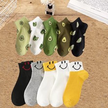 Worthy Socks 10'Lu  Ara Konç Bilek Üstü Moda Çorap