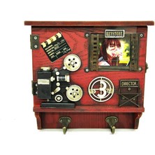 Asva Shop Dekoratif Kutu Anahtarlık Çerçeveli Vintage Askılık Hediyelik