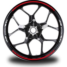 Motiker Yazısız Uzun  Honda Yazılı Kısa Kesikli 16 Lı Çift Renk Jant Sticker Etiket