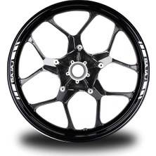 Motiker Bajaj Yazılı Kısa Dış Şerit 8'li Jant Sticker Modeli