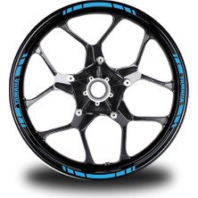 Motiker Yamaha Yazılı Kısa Yazısız Kısa Dış Şerit 16'lı Tek Renk Jant Sticker Modeli