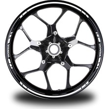 Motiker Honda Yazılı Kısa Yazısız Uzun Dış Şerit 16'lı  Çift Renk Jant Sticker Modeli