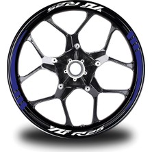 Motiker Yzf R25 Yazılı Mavi Takım Jant Sticker Modeli