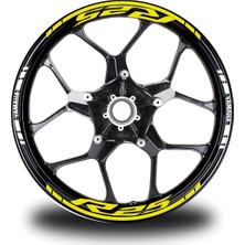 Motiker R25 Yazılı Sarı Takım Jant Sticker Modeli